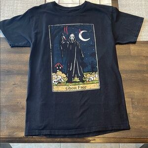 Ghost Face Short Sleeve Tee with Tarot Design